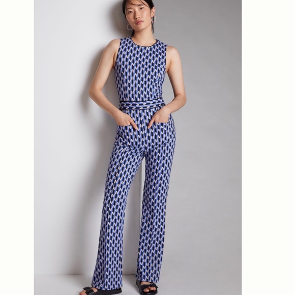 Anthropologie Pants - NWT Anthropologie Maeve Ponte Wide-Leg Jumpsuit size XL